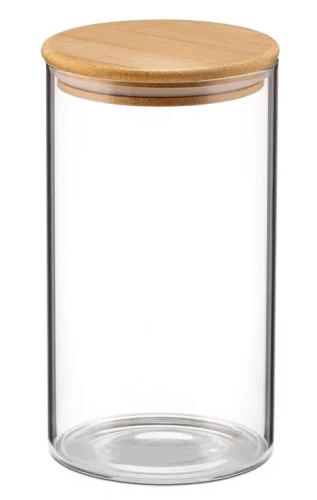 TECO банка д/сыпучих продуктов с бамбуковой крышкой 750мл TC-J750-02